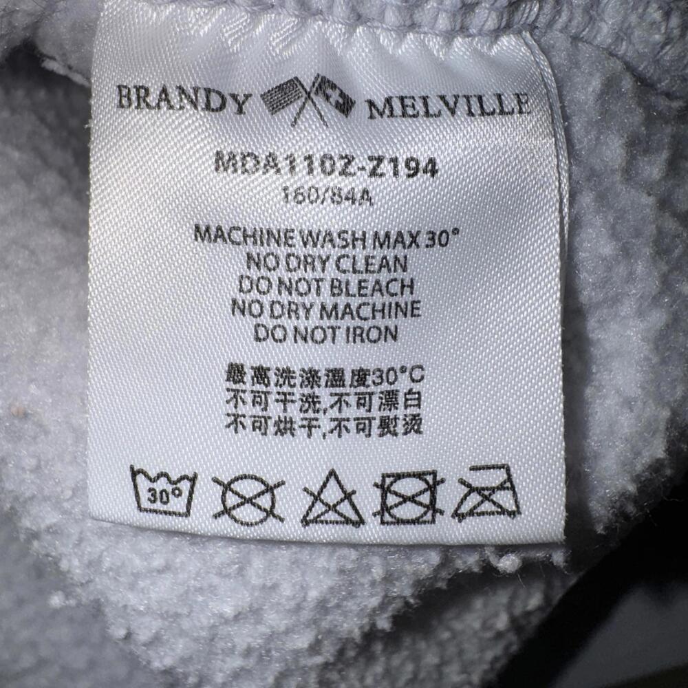 Brandy Melville Full Zip Blue Grey Oversized Hoodie XL - Picture 6 of 8